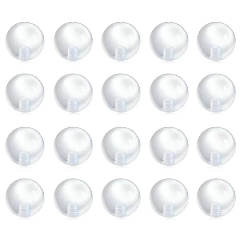 100pcs Transparent Replacement Spare BALLS Labret Barbell Bar Piercing Attachments 14g 16g DIY Body Piercing Jewelry