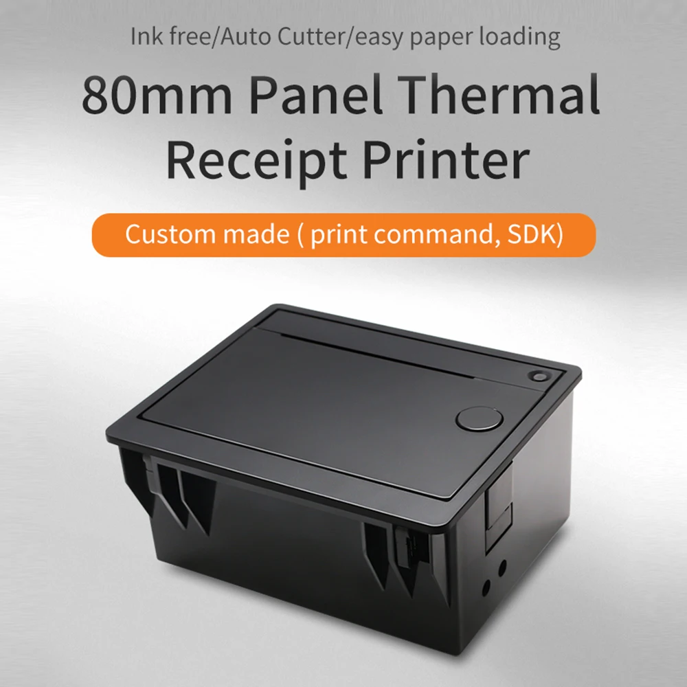 80mm Embedded Thermal Printer Module w/ TTL+RS232+USB Printer Support ESC/POS Command 72mm Width 180mm/s Speed Auto Paper