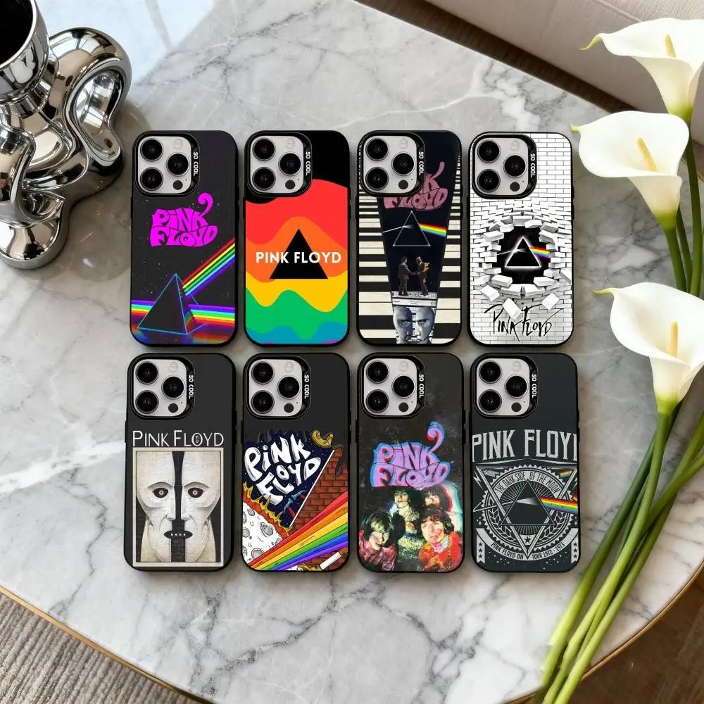 

Psychedelic-rock P-Pink F-Floyd BAND Phone Case For iPhone17,16,15,14,13,12,11 Plus,Pro Max Black Candy silver phone case