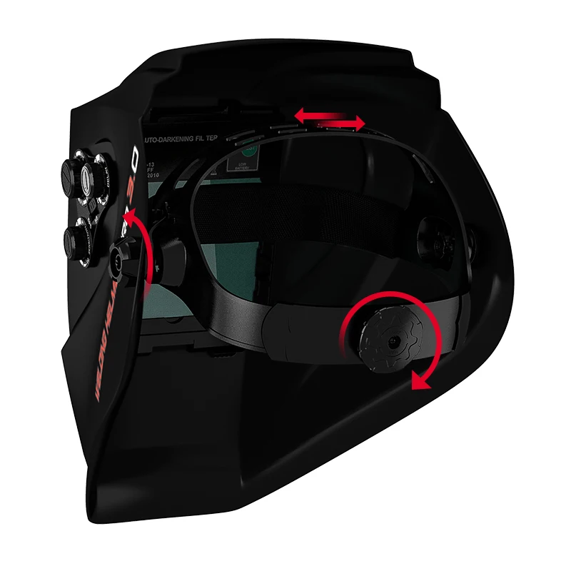 

TRQ Panoramic Large View Auto Darkening Welding Helmets New True Color Adjustable Shade Range 5-9/9-13 with 4 Sensors