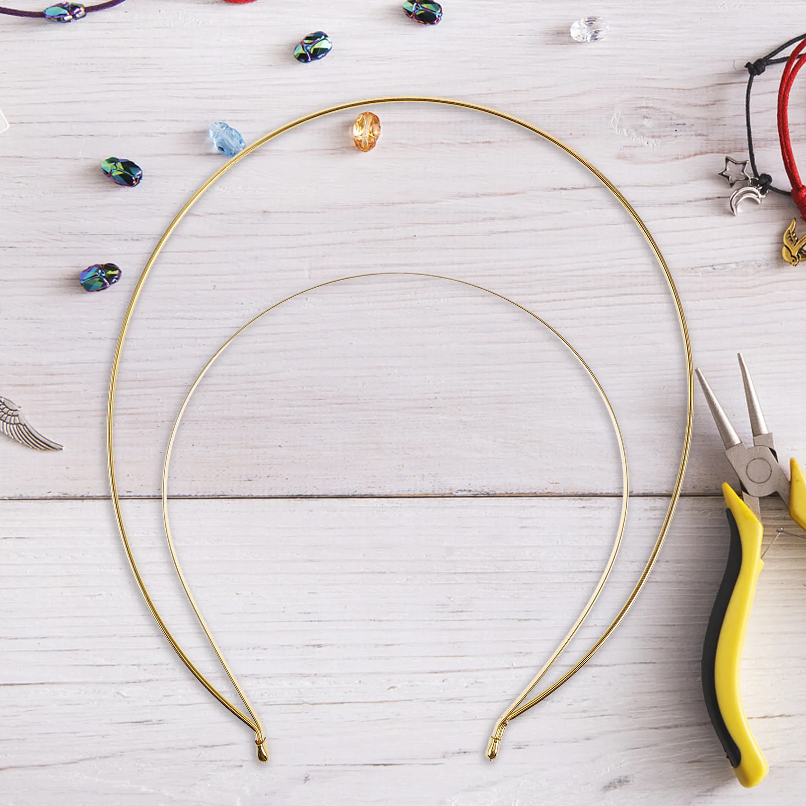 

Металлическая основа для повязки на голову с двойной проволокой, для рукоделия, свадебной тиары, короны на Хэллоуин, повязки для волос