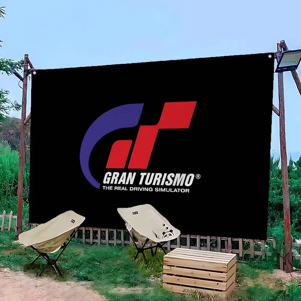 G-Gran-Turismo Cartoon Flag Art Science Fiction Room Home Decor Wall Hanging Home Decor Banner