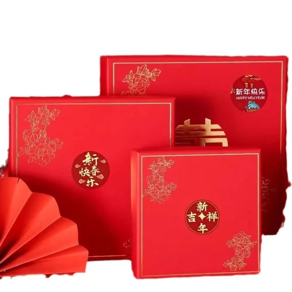 500 Stickers Rolls Chinese Fu Stickers Red Envelope Design Chocolate Label Blessing Sticker Holiday Decorative