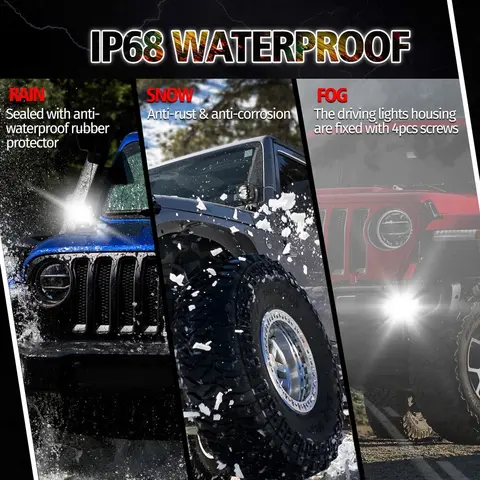 50W 2LED 작업등 LED 자동차 전면 안개등 12V 24V 트럭 SUV 4X4 4WD 엔지니어링 헤드라이트 오프로드 원형 헤드램프 보조등