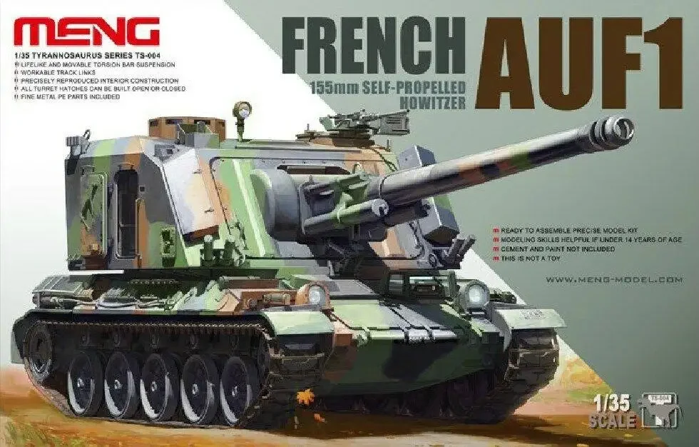 Meng Model TS-004 1/35 French AUF-1 155mm Self-Propelled Howitzer model kit