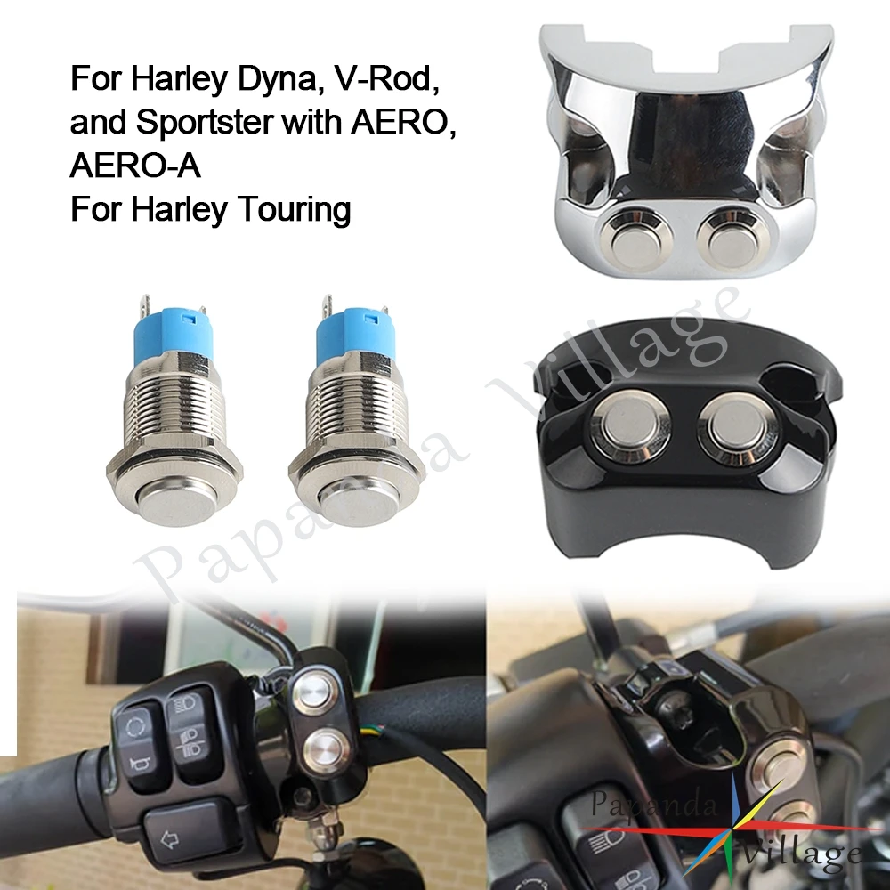 

Handlebar 1" Air Ride Suspension Control Self-Locking Switch For Harley Dyna V-Rod Sportster Touring w/ AERO Systems Legend AIR