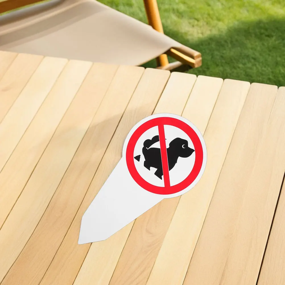 

2Pcs Pet Clean Sign Yard Stake No Pooping Dog Signs Weather Resistant Lawn Garden Decor Warning Keep Off Grass