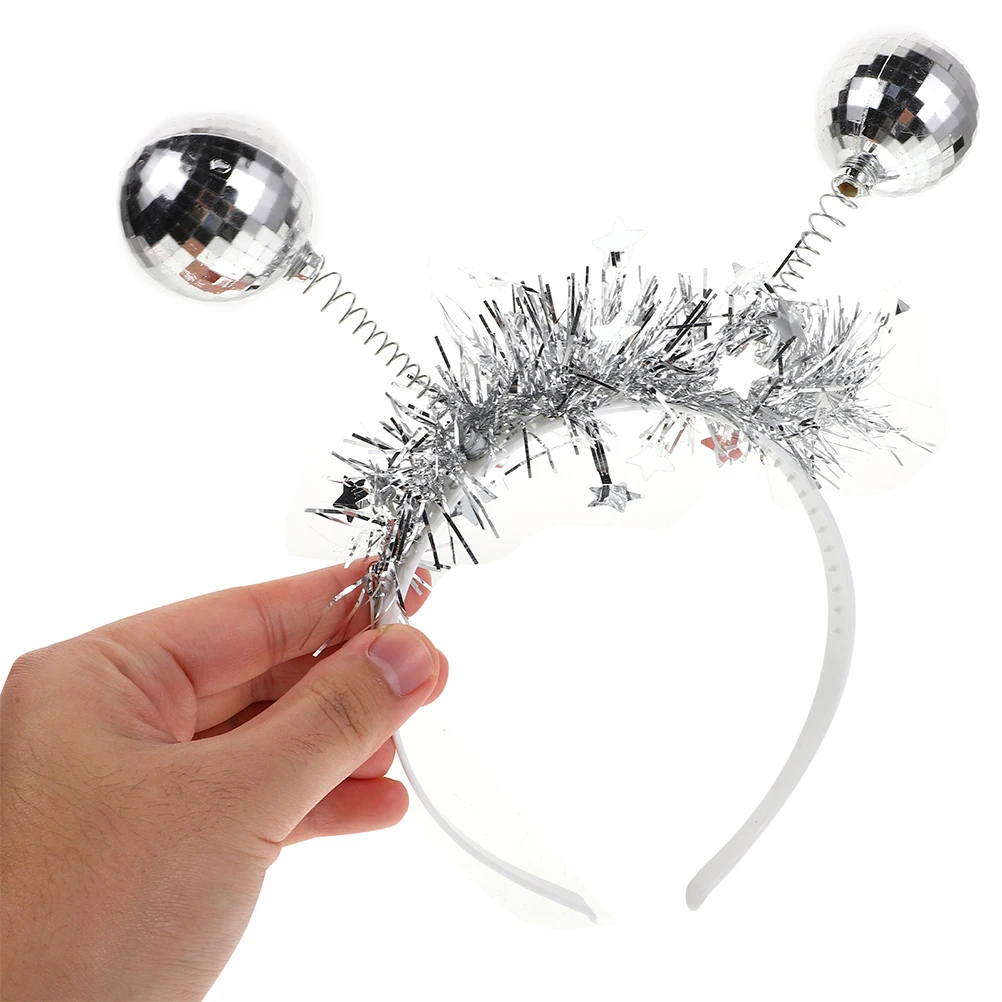 

2 Pcs Disco Ball Headband Carnival Clothing Headpiece Plastic Birthday Accessories Outfit Prop