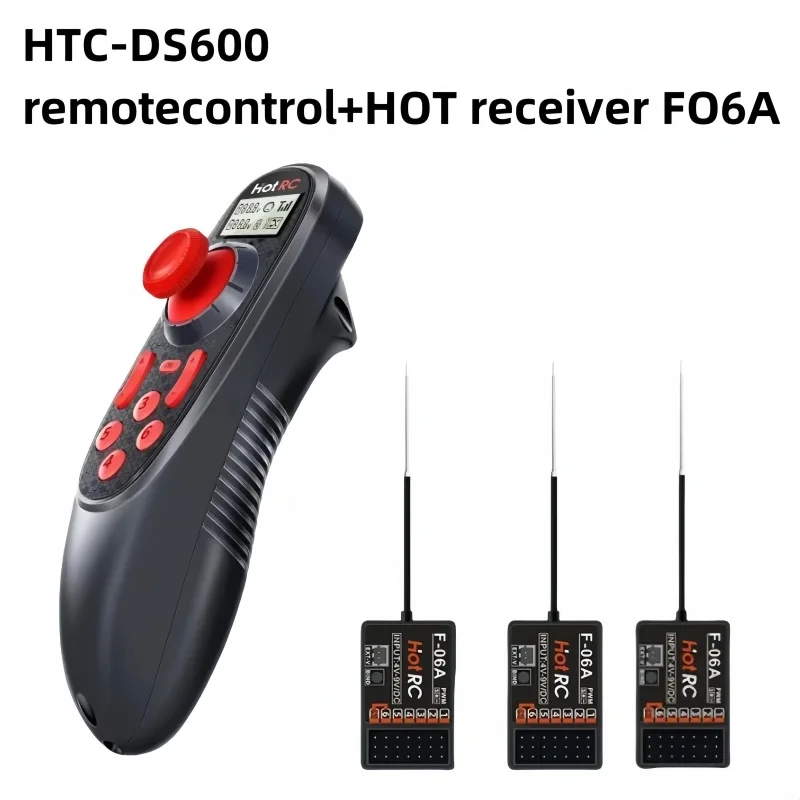 Huahang HOTRC DS600 six channel remote control with one hand control for lawn mower spraying DIY equipmentmodelvehiclesand ships