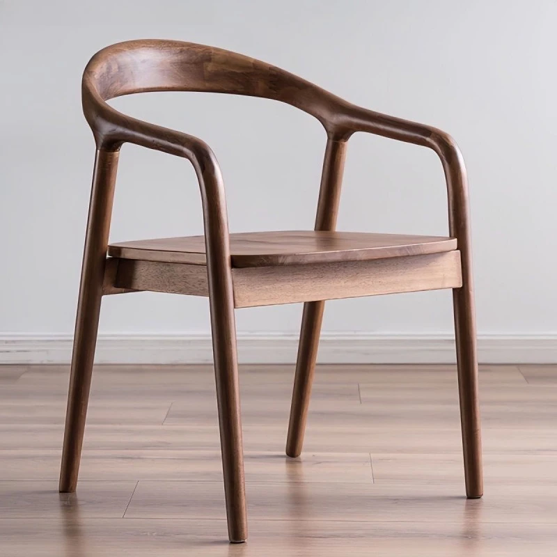 

Solid wood log armrests negotiate the combination of backrests, desks and chairs