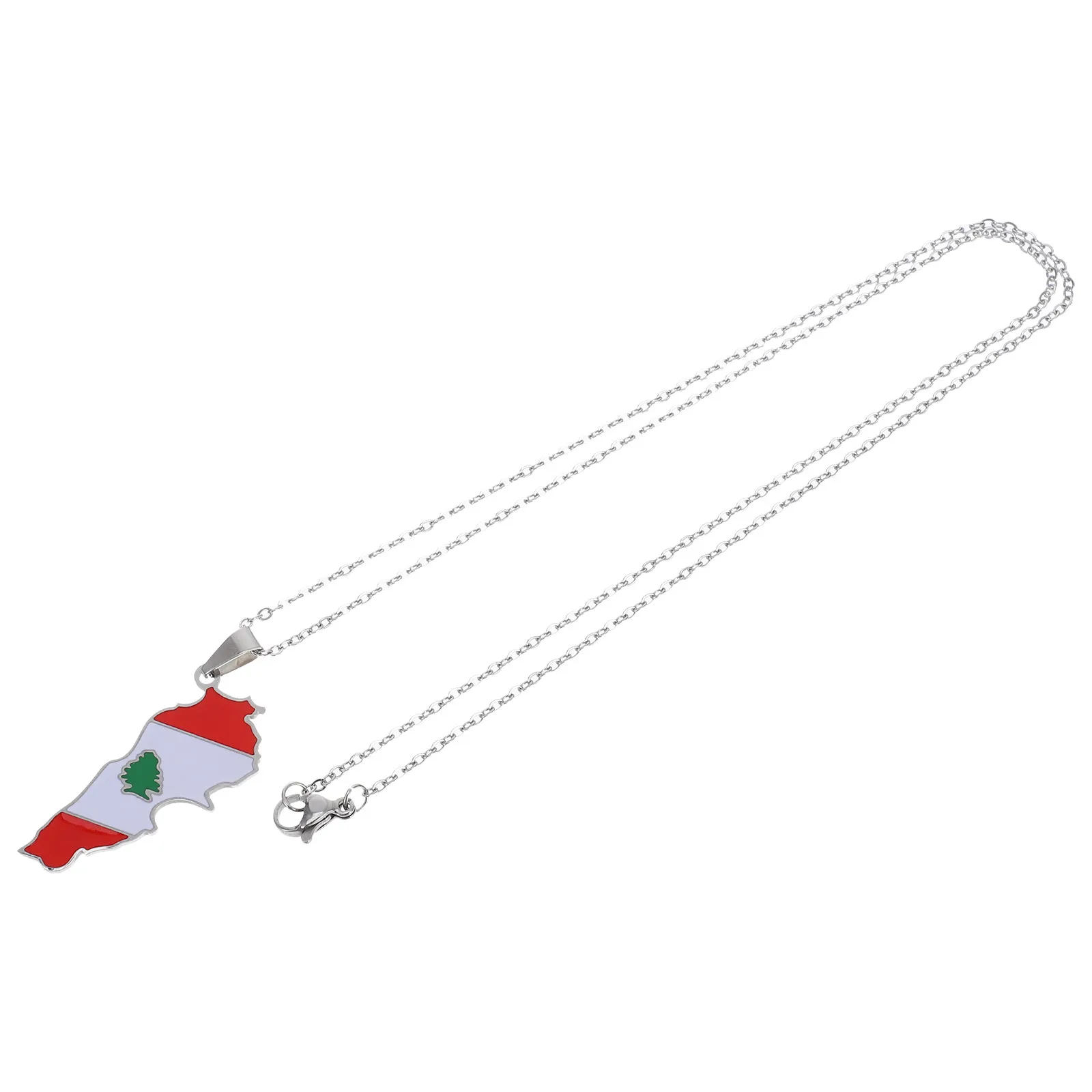 

Lebanon Flag Pendant Necklace Unique Pendant Necklace Lebanon Jewelry for Women Men Daily Wear Pearls for Men