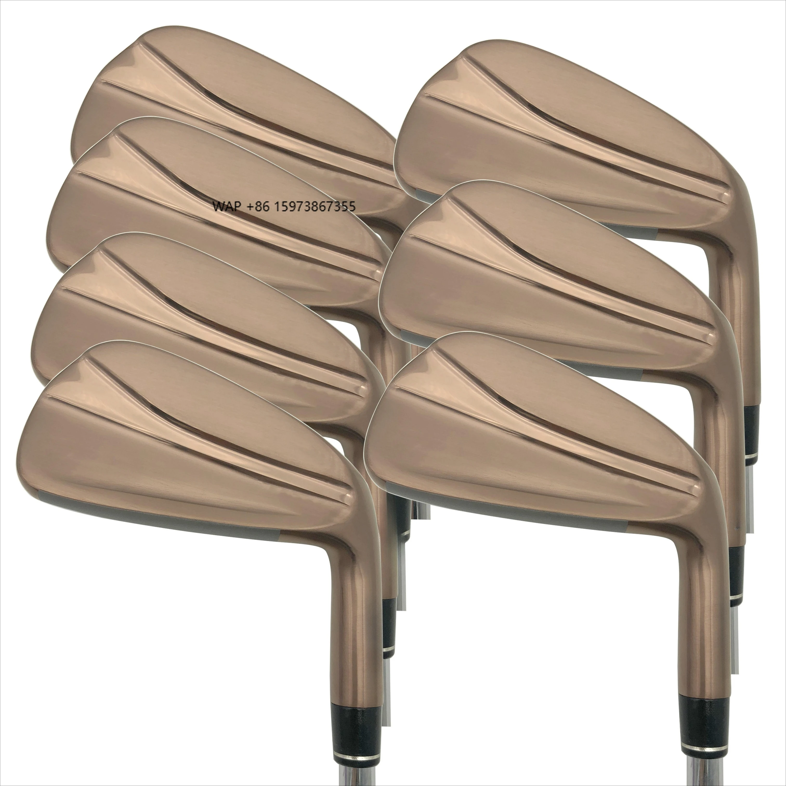 مكاوي النادي مزورة من الحديد الذهبي المقاوم للصدأ مزورة لليد اليمنى # طقم حديد جولف مطحون 4-P برأس حديد جولف ذهبي وردي #1