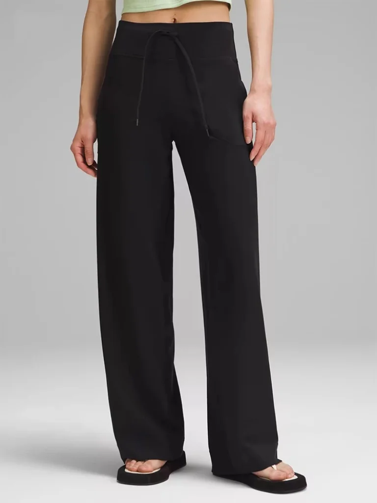 High Waist Comfortable Air Layer Loose Straight Leg Wide Leg Pants Sport Casual Women's Trousers Replacement Elastic