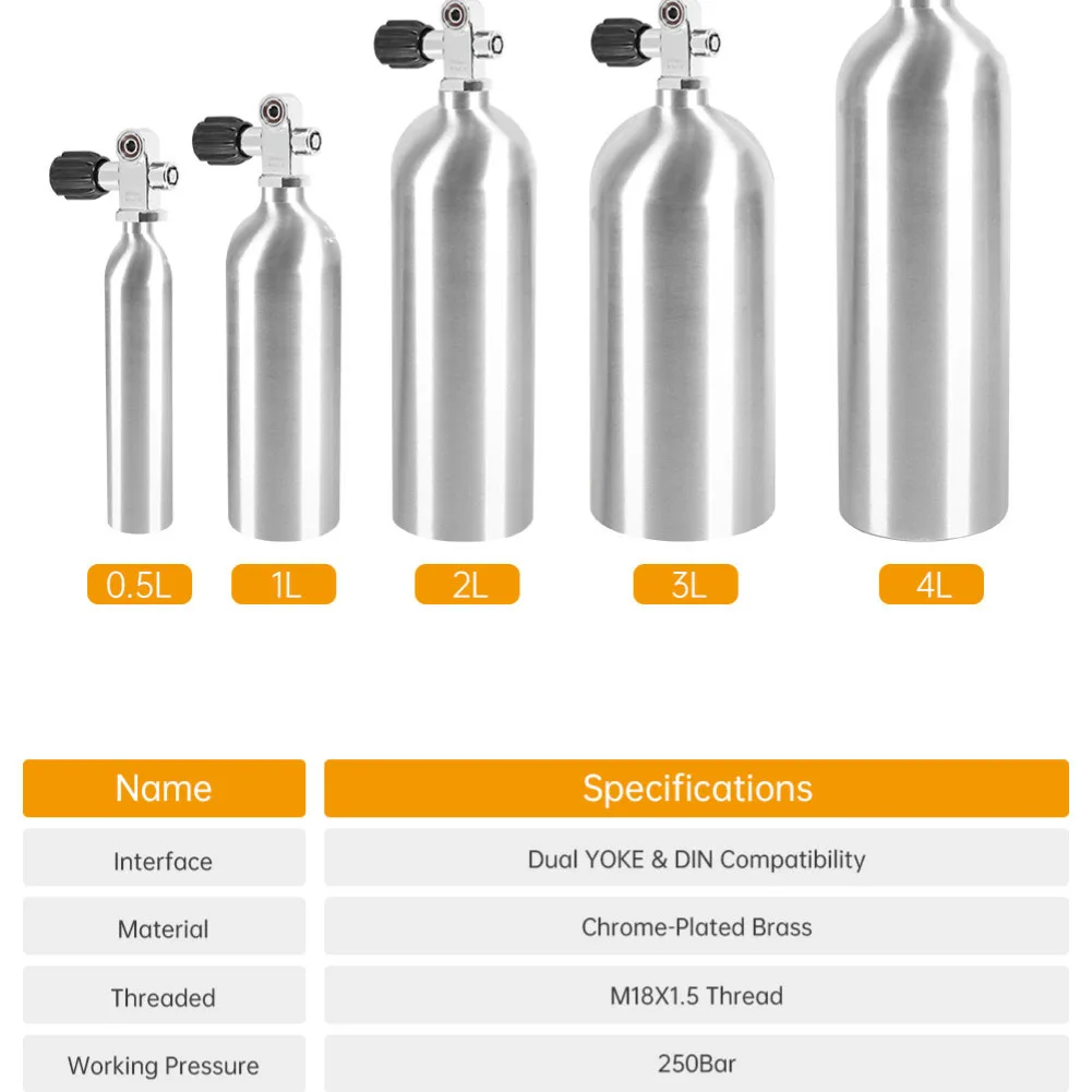 

250 Bar Valve Bottle Valve Diving Equipment Brass Scuba Diving Valve Dideep 0.5-4L Capacity Maximum Pressure 250 Bar