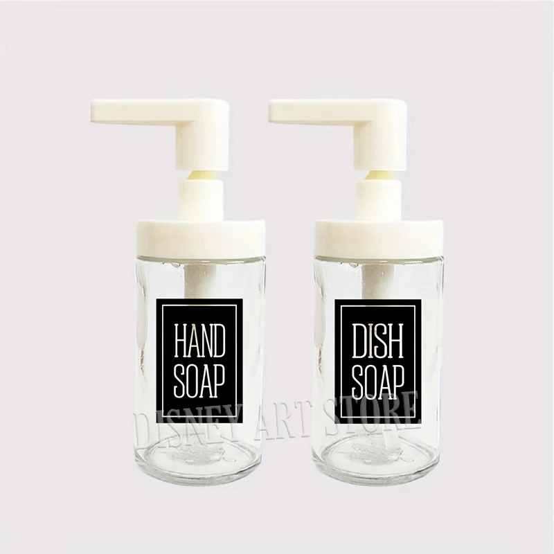 Hand Soap Label Sticker For Dispenser Bottle Decor , Art Design Removable Dish Soap Label Decals Glass Bottle Sign Decor