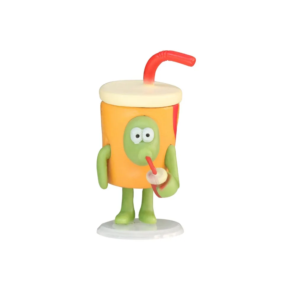 6 قطعة مجموعة سبونجبوب سكوير بانتس دمى دمى صغيرة أنيمي الكرتون لطيف سيارة زينة سطح المكتب الحلي الفتاة الهدايا اللعب #5