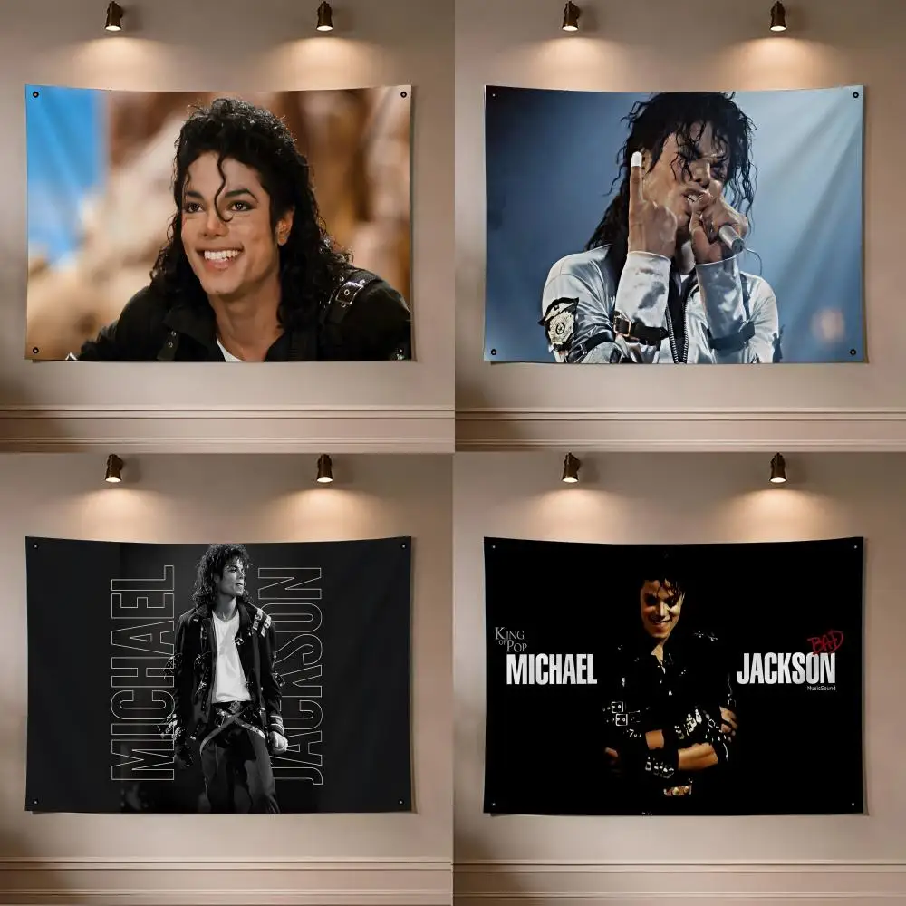 M-Michael Jackson Flags flag For Room Dorm Camping Picnic Art Style Garage Bar wall Decoration Banner