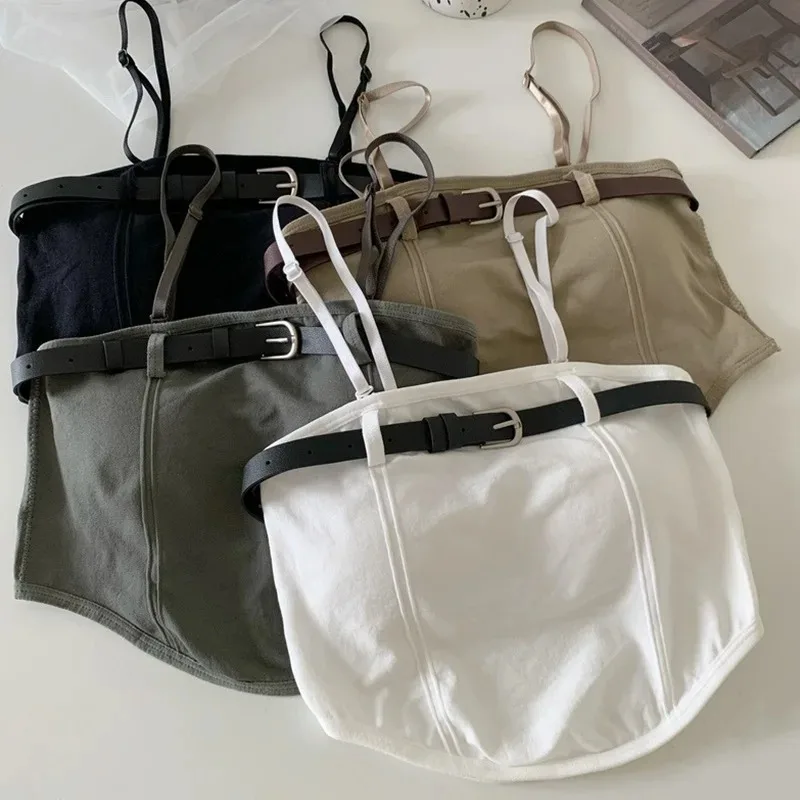 Summer New Hot Girl Outer Wear Chest Pad Spaghetti Straps Chest Wrap Girl's Underwear Sexy Casual Belt Tube Top Beautiful Vest