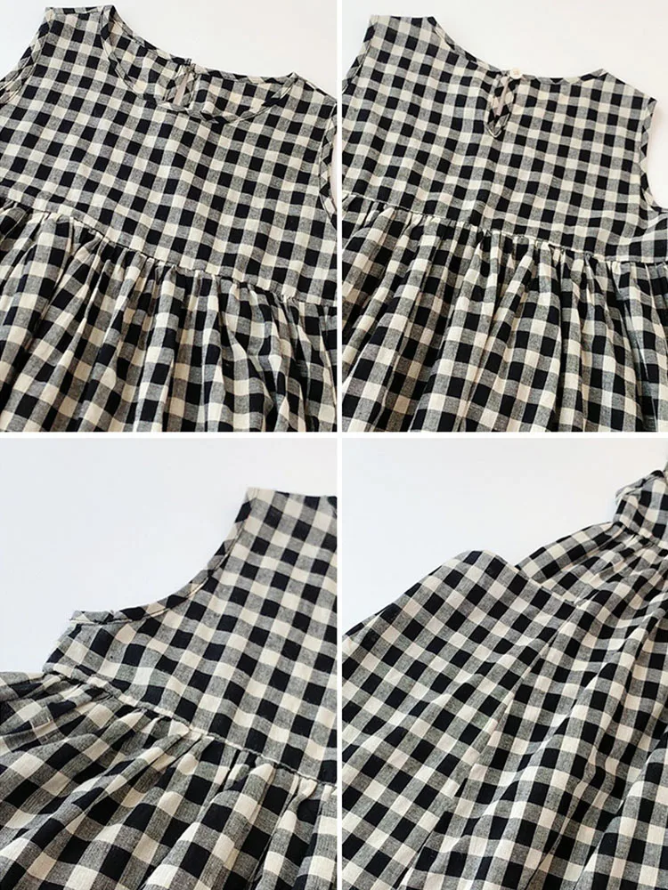 2026 Girls\' Dresses Summer New Blue Teen Girls Black Dress Big Girl Size 7 2 3 4 5 6 8 9 10 11 12 Dresses Midi Long With Pockets