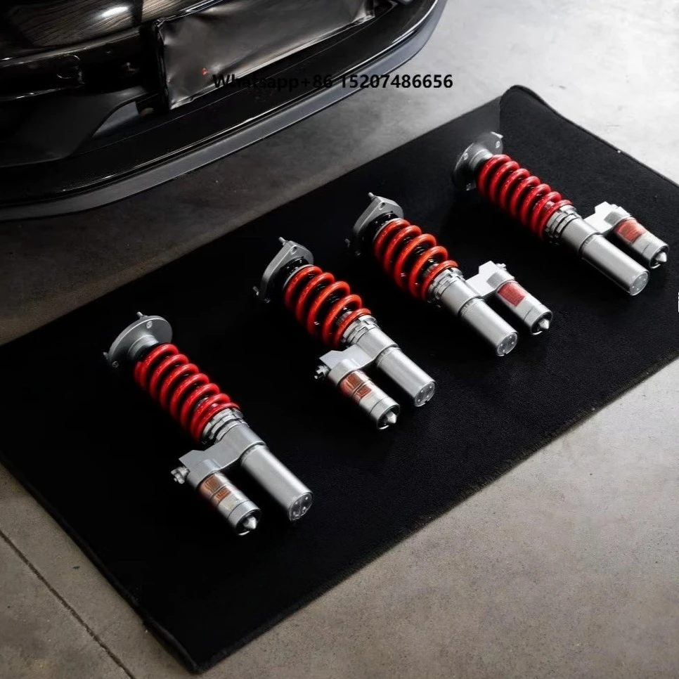 2S-PSC007 2Way Reservoir Adjustable Rebound and Compression Damping Coilovers Shock Absorbers for Cayman 981 12-16