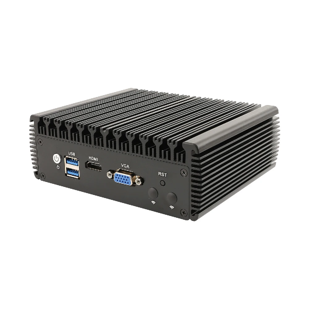 HUNSN ARJ01 Micro Firewall Appliance, Intel Celeron J4125,OPNsense, desembaraçar, VPN, Roteador, PC, 4x 2.5Gbps, I225-V, LAN,HDMI,VGA