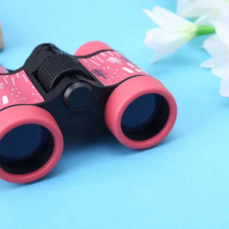 4x30 Binoculars Plastic Children Colorful Lightweight Telescope for Kids Compact Eyepiece Optical Objective Lens Outdoor Toys