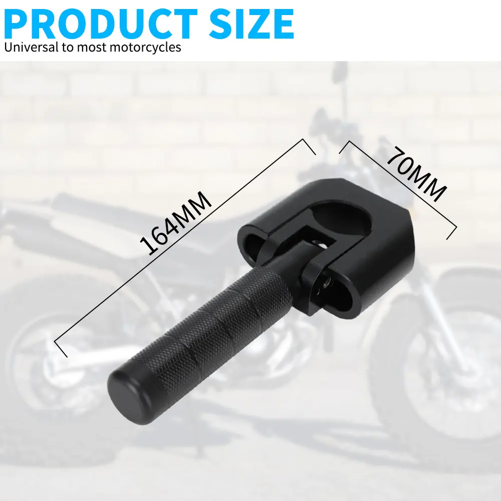 Pedal de descanso para barra de colisão de aventura, 7/8 "-1.25", para klr650 dr650 xr650l tenere 700 v-storm adv dirt bike dual sport