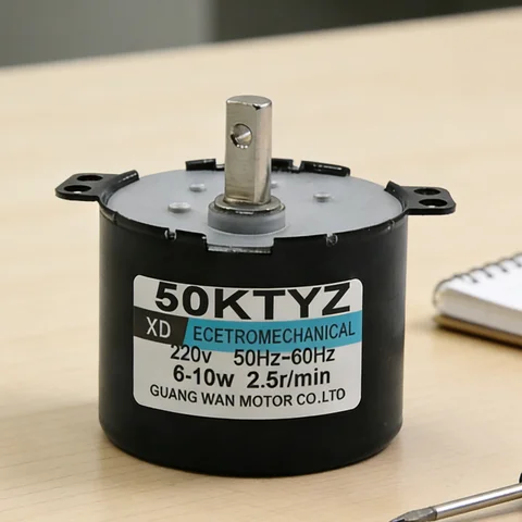 1RPM 2.5RPM Kalıcı Motor 50KTYZ Senkron Motor 220V 6-10W Düşük Hızlı AC Dişli Motor Projektör Perdesi Elbise Askısı için