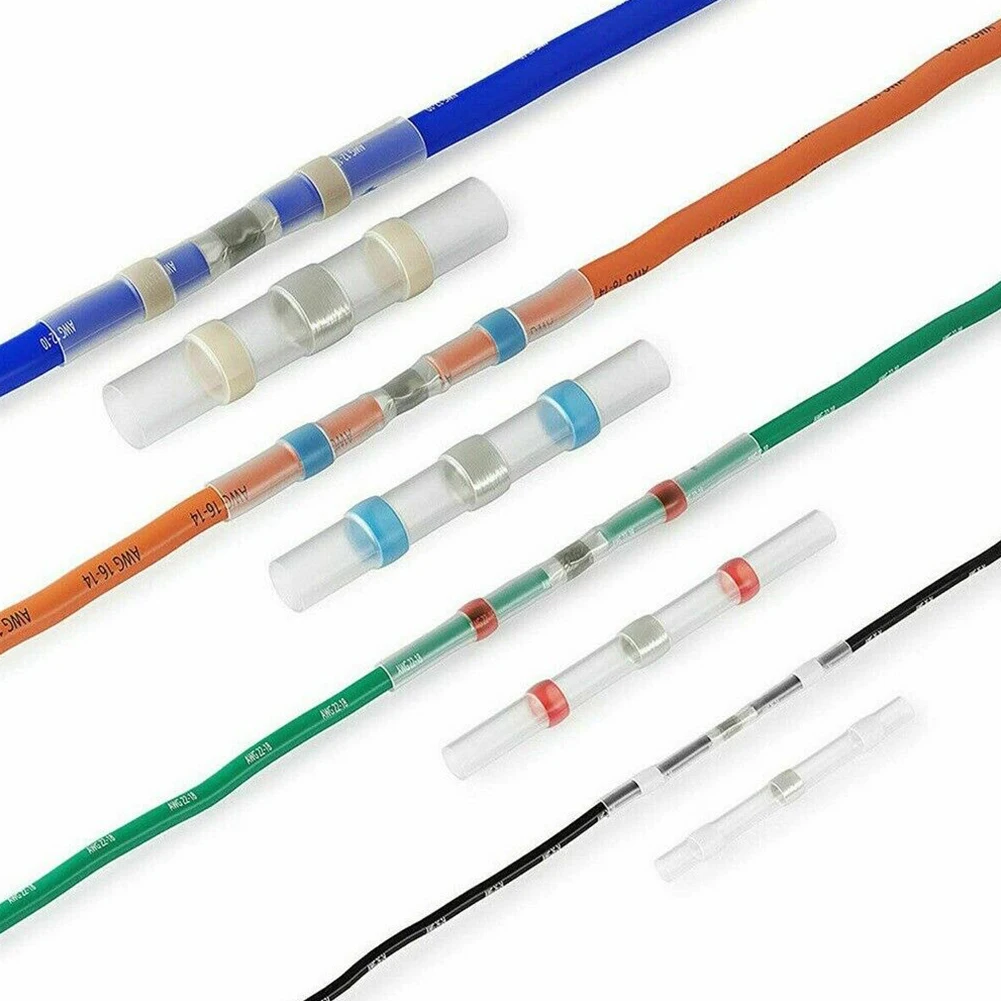 

Weatherproof Connections Every Time 500 Pack Terminal Connector Kit with Solder Seal Sleeve Heat Shrinkable Butt Wire Connectors