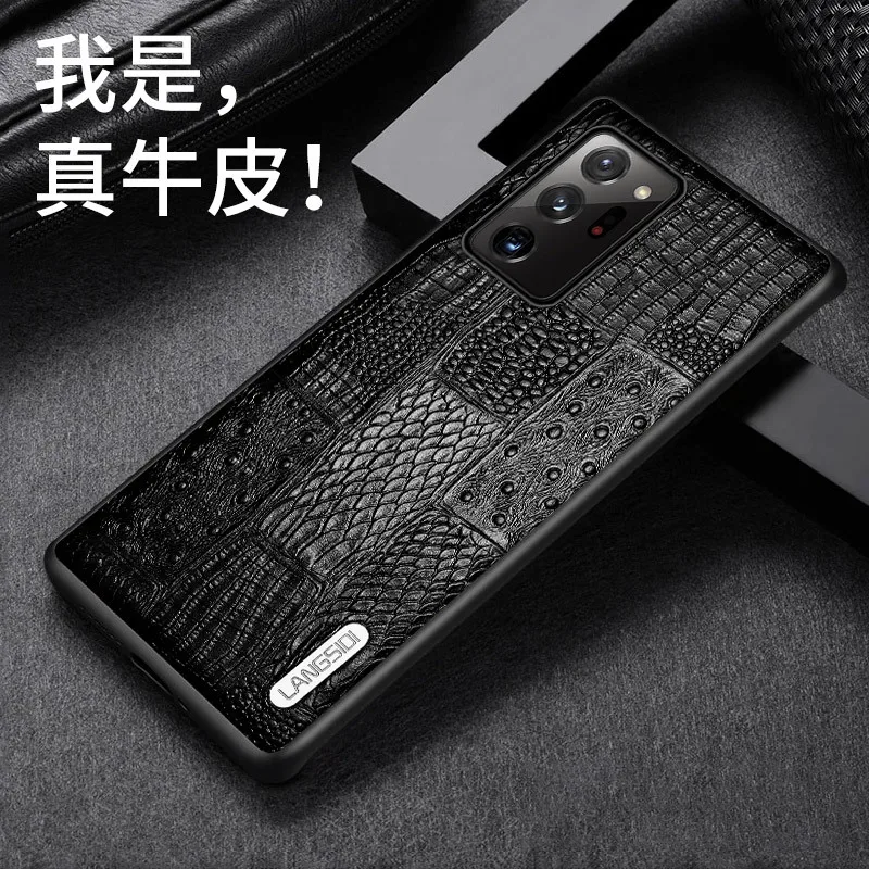 Luxury Brand Genuine Leather Retro Splice Phone Cases For Samsung Galaxy  A51 4G Cover Case