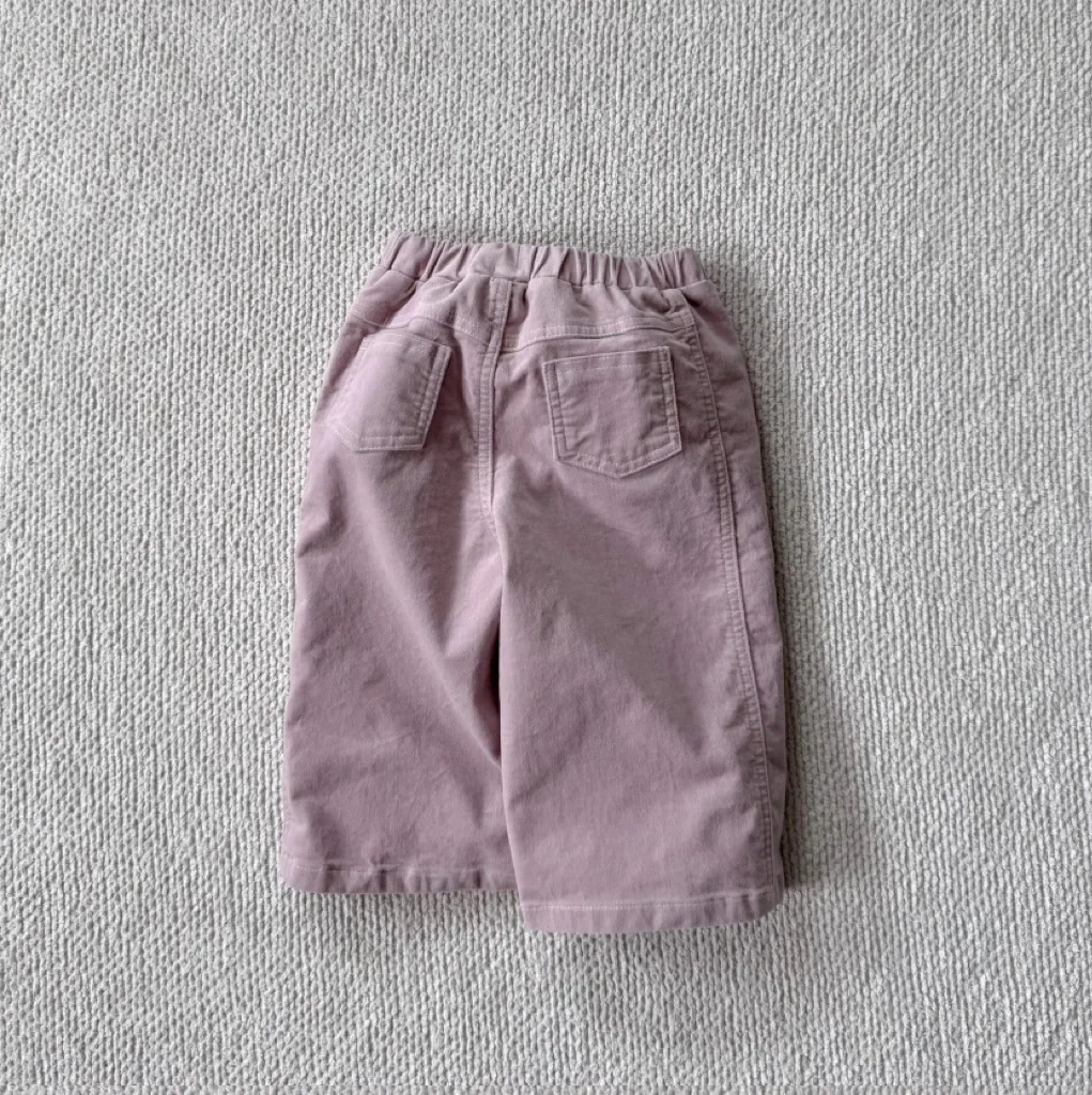 2026 ربيع جديد الأطفال فضفاض سراويل جينز الصلبة بنين بنات سراويل تقليدية طفل تنوعا مرونة الخصر الجينز الاطفال الملابس