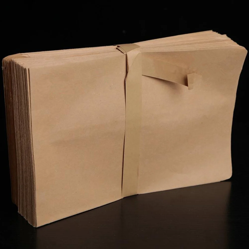 

100Pcs Kraft Paper Envelopes Brown 165x100mm Blank Retro Thickened for Multipurpose Currency Exchange Personal Letter Sending