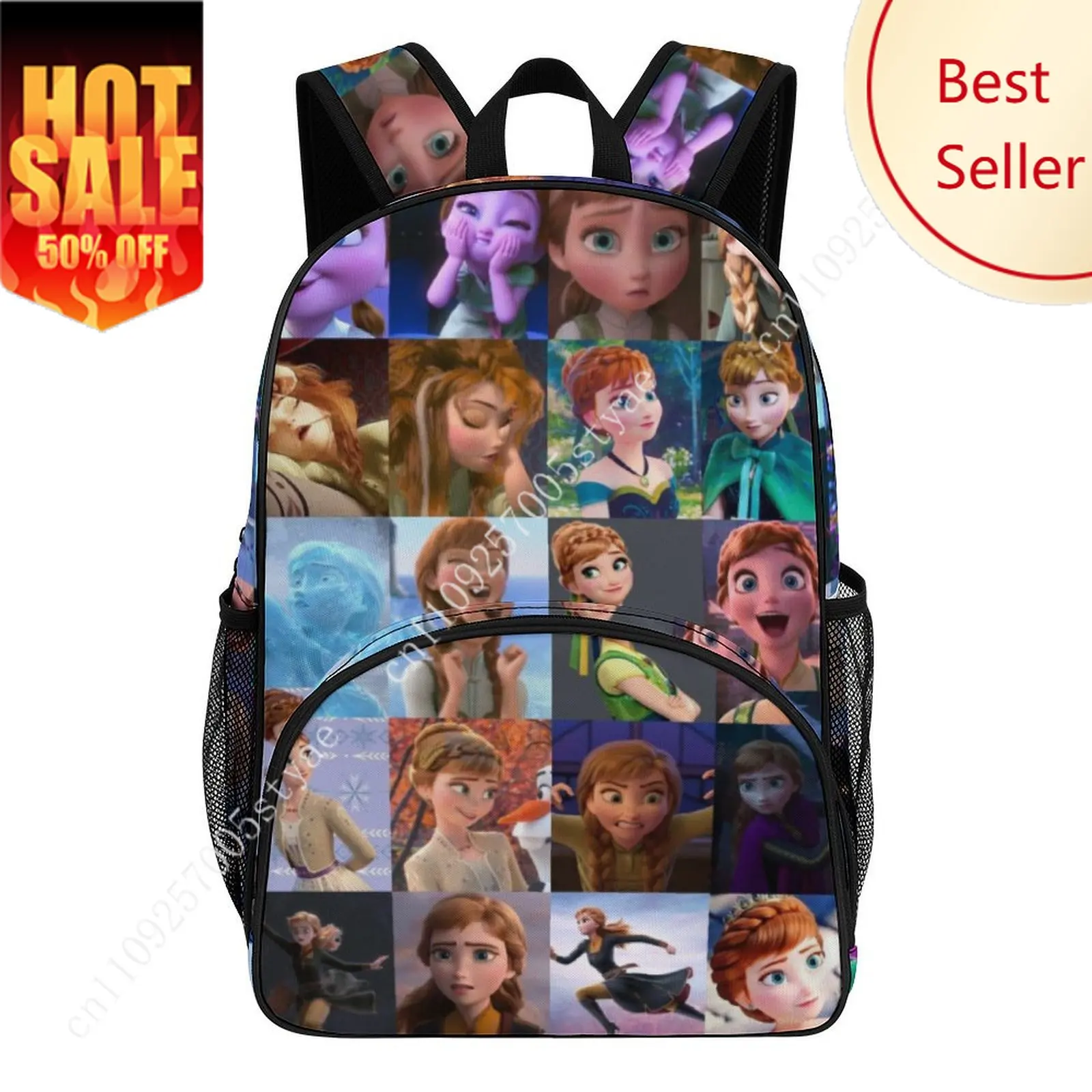 

Anna Frozen 2 Large Capacity Backpack Disney Cartoon Decorate Fabric Bags Design Your Photo Logo Text Party Holiday Custom Gifts