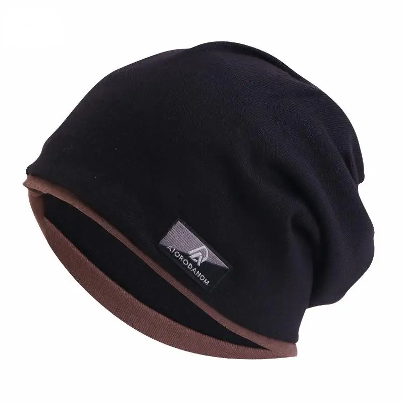 Bonnet pull en cachemire unisexe, Skullies, Bennies, double couche, automne, hiver