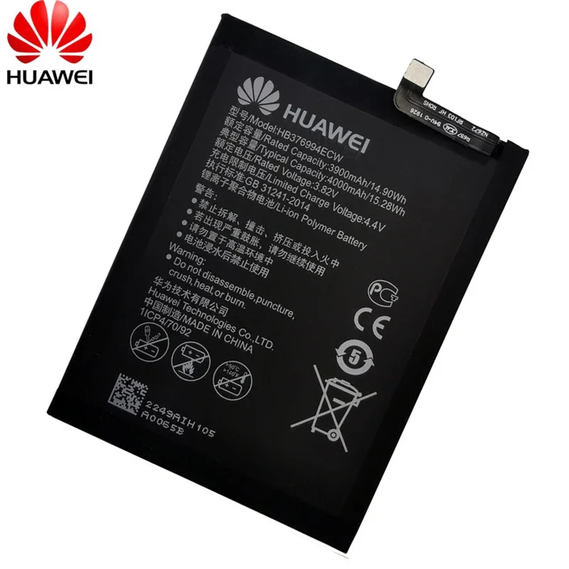 100% Original Huawei Battery HB376994ECW for Huawei Honor V9 Honor 8 Pro DUK-AL20 DUK-TL30 Replacement Battery 4000mAh+Tools