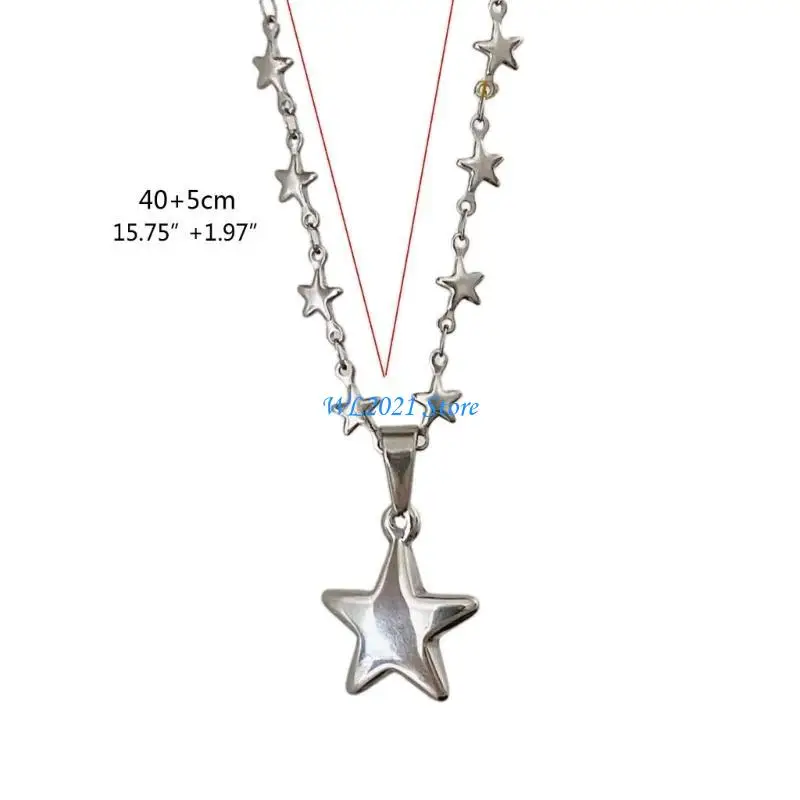 G5GC Houndes House Star Necklace Necklace Netclace Female Enterment Carlearbone Chain Korean