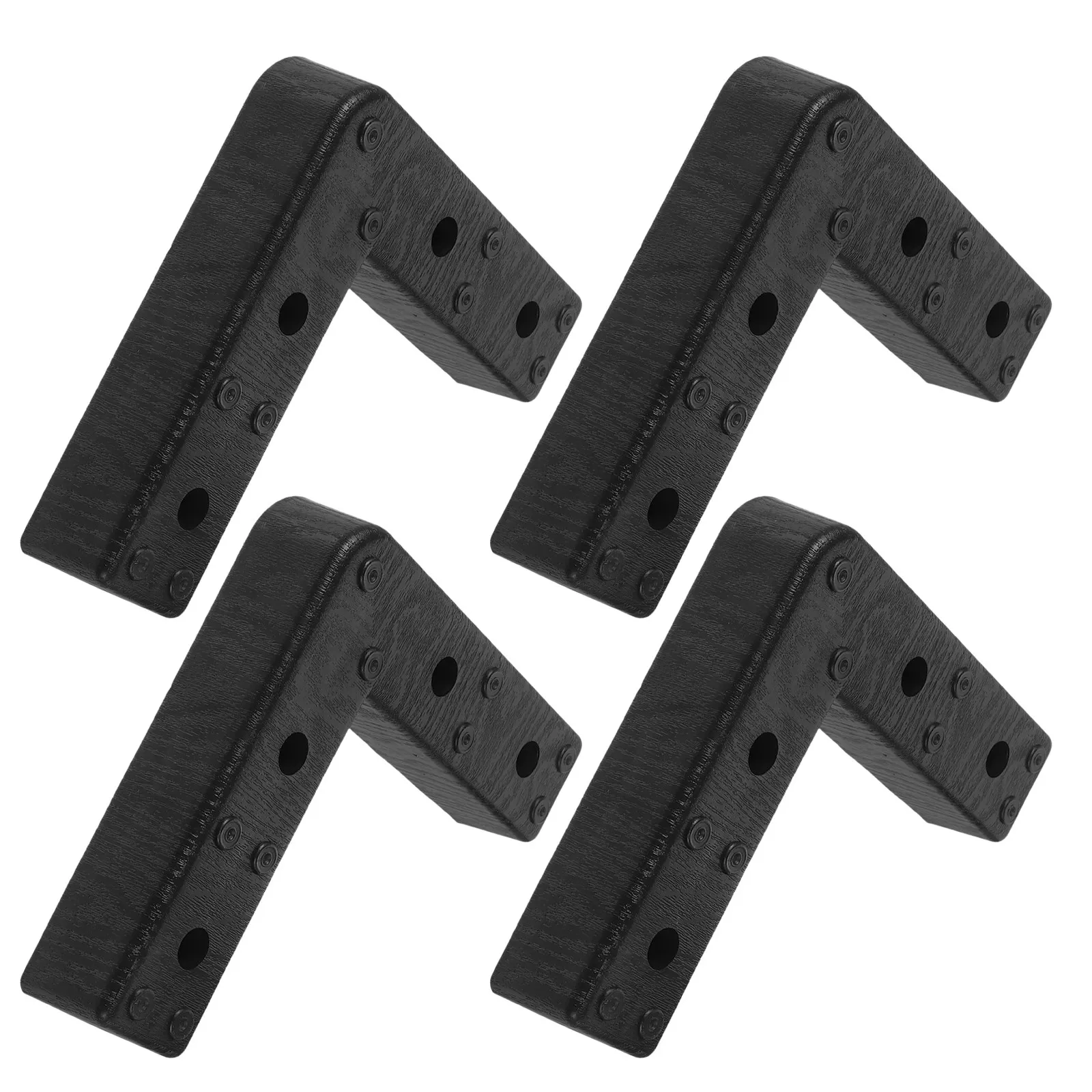 4Pcs Plastic Furniture Legs L-Shaped Bed Sofa Couch Risers Heavy Duty Furniture Elevators Durable Bed Frame Lifters Couch Riser