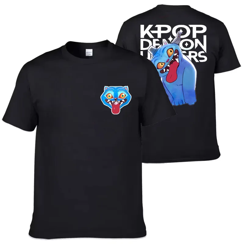 

Anime Kpop Demon Hunters Tiger Pet T-shirt Unisex Men Women Casual Pullover Tops High Quality Cotton T Shirt