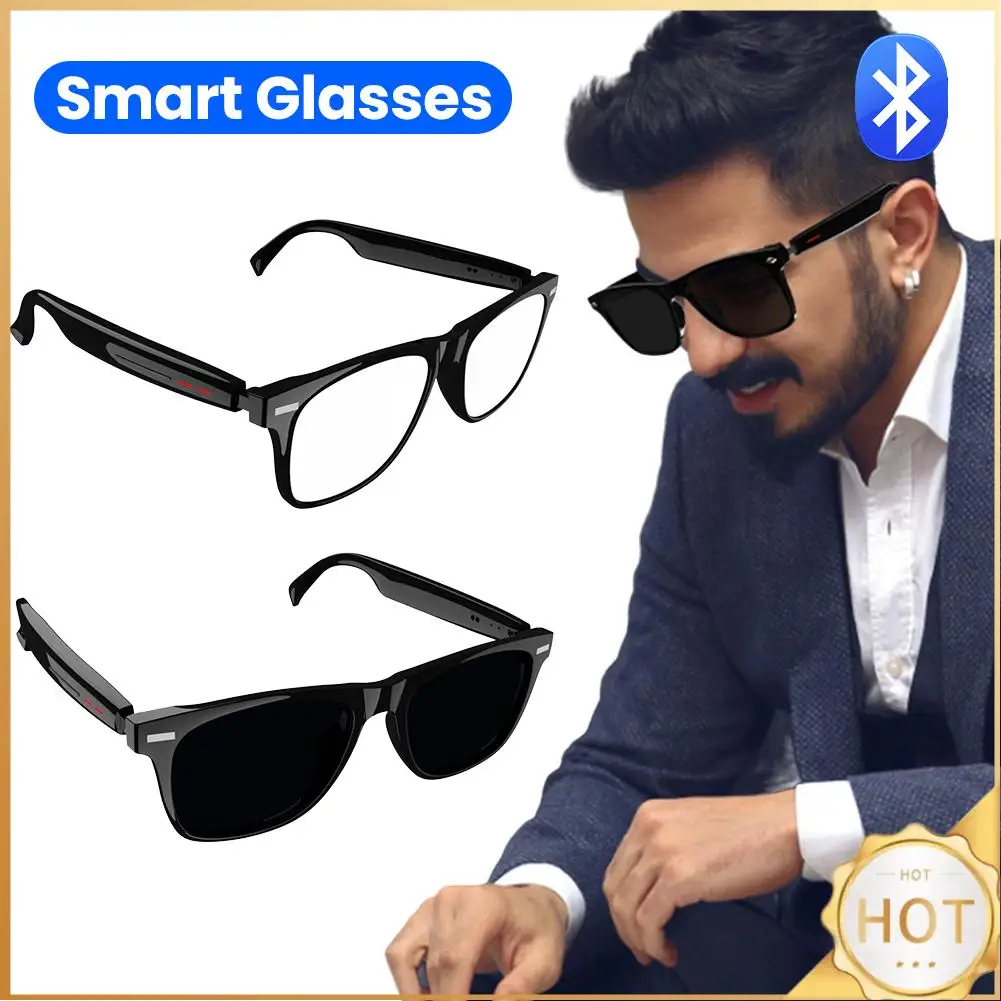 

Smart Glasses AI Voice Assistant Remote Shooting Camera Glasses BT Audio Glasses Open Ear Sound Mic & Speakers