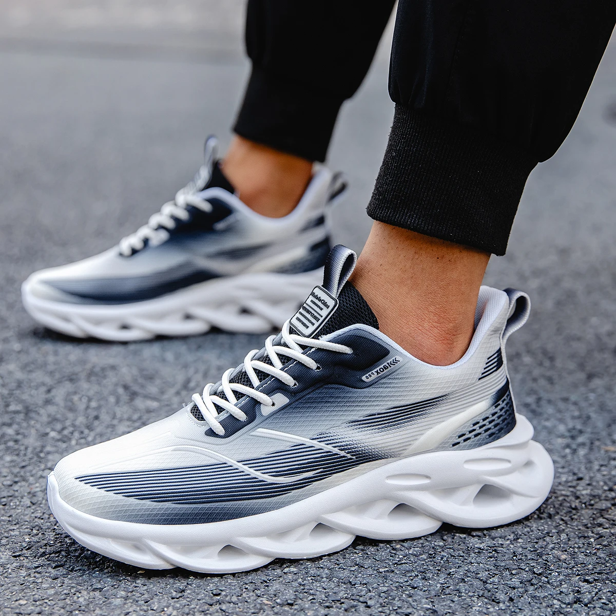 YRZL Mens Sports Shoes Non Slip Comfortable Casual Sneakers Breathable Mesh Running Shoes Lightweight Walking Man Shoes