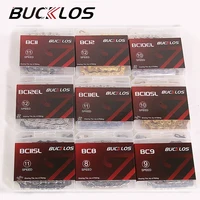 BUCKLOS-cadena ultraligera para bicicleta de montaña, accesorio para bici de carretera, 8/9/10/11/12 S, 11 y 12 velocidades, 116/126 eslabones, EL SL