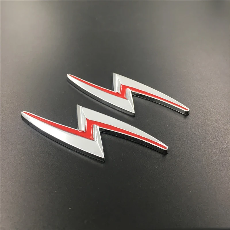 1Pcs 3D Metal S Lightning Logo Emblem Badge Rear Trunk Decal Front Grille Chrome Stickers For S15 S14 S13 S12 S110 Accessories - view 2