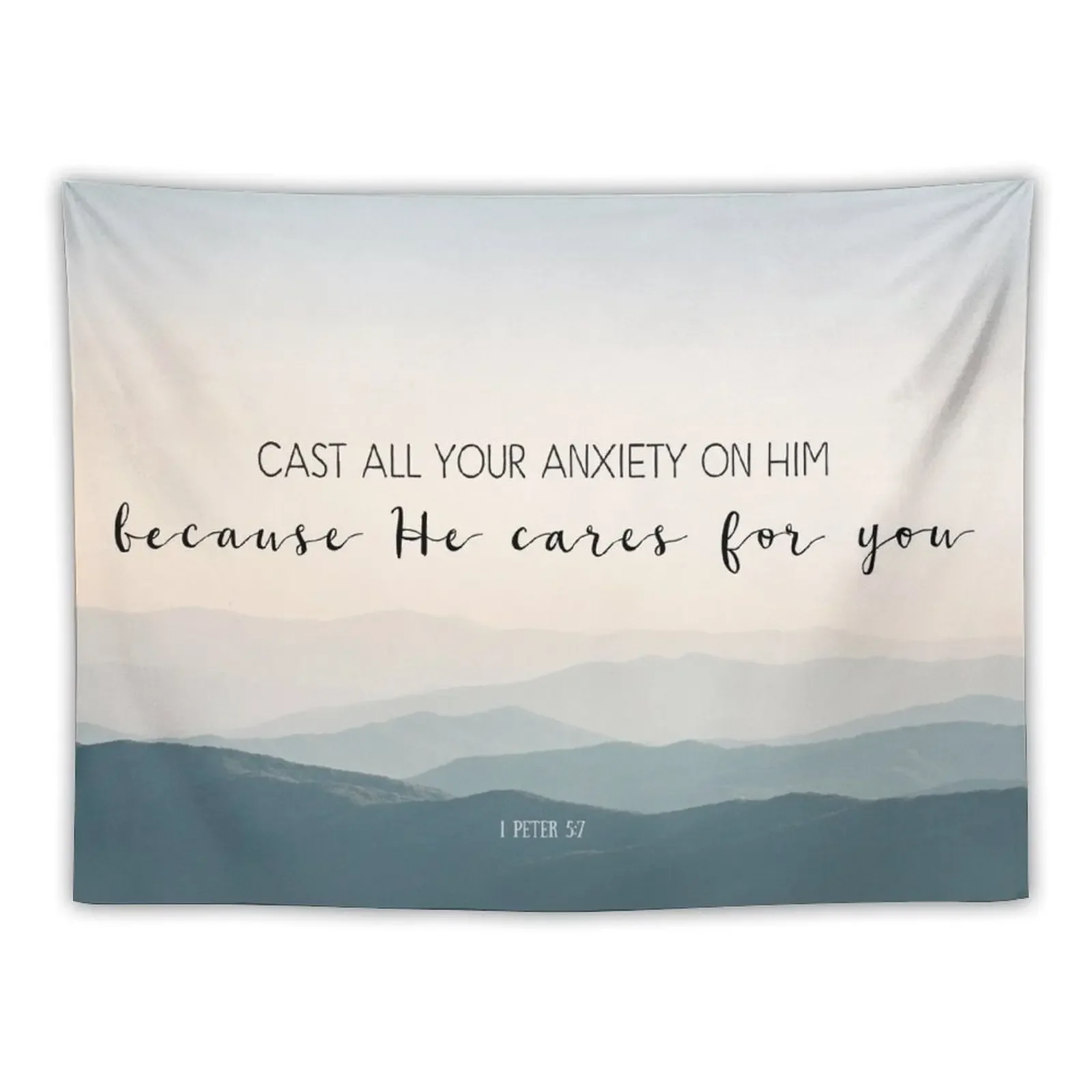 

Christian Bible Verse Quote - Anxiety Tapestry House Decor Room Decoration Aesthetic Tapestry