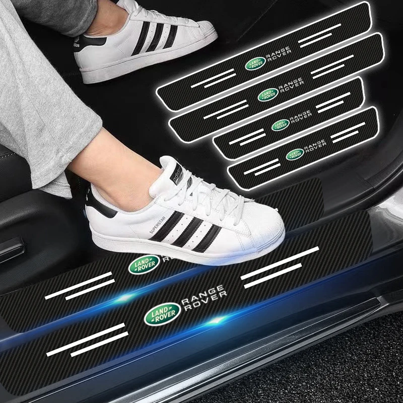 

4Pcs Car Threshold Tape Door Sill Protective Stickers For Land Rover Range Rover Freelander Discovery Evoque OVERFINCH SVR Etc