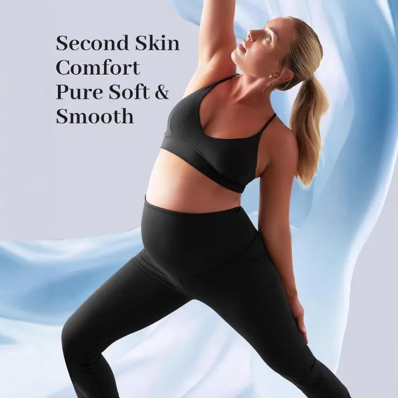 

Эластичные широкие брюки для беременных: комфортная поддержка живота, облегающий крой, высокая талия, расклешенные брюки для йоги