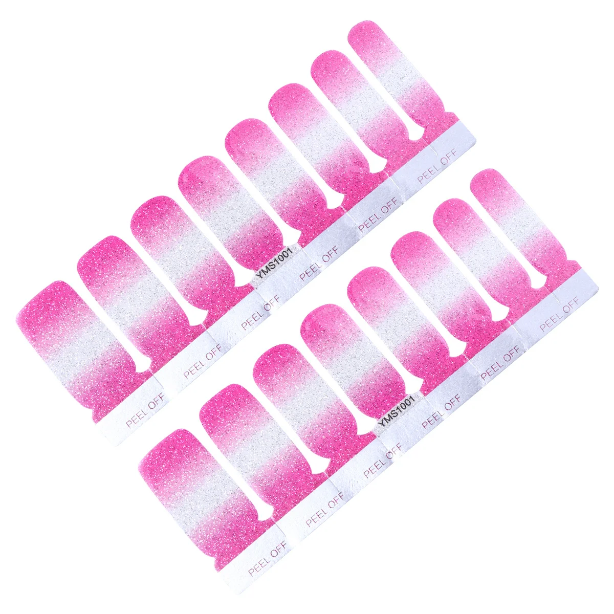 48Pcs Gradual Shade Nail Stickers Unique Art DIY Christmas Halloween Party Safe Material Pink Nail Sticker Fake Nails
