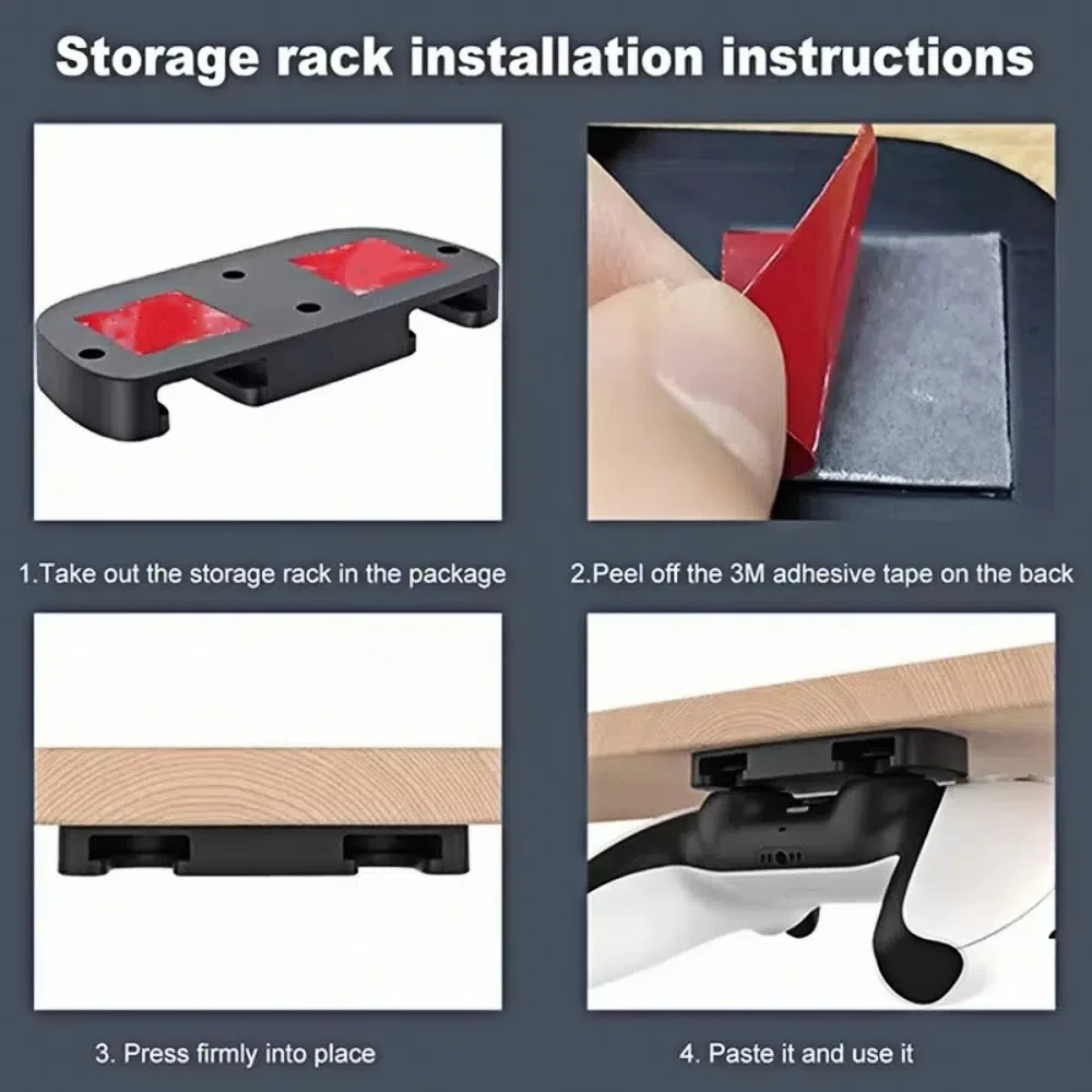 New Hanging Hanger Bracket ABS Replaceable Storage Stand Black Controller Hanger for PS5/PS4 Storage Rack