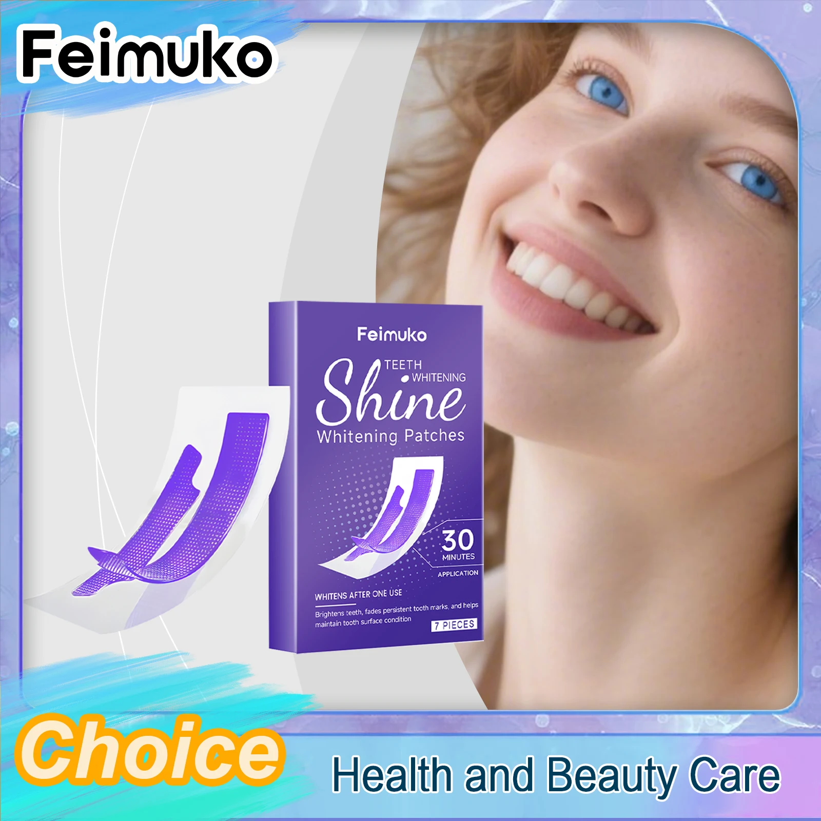 Feimuko Glossy Teeth Care Patch Gentle Care To Clean Teeth And Stains Portable Fresh Oral Care Patch Individually Packaged New