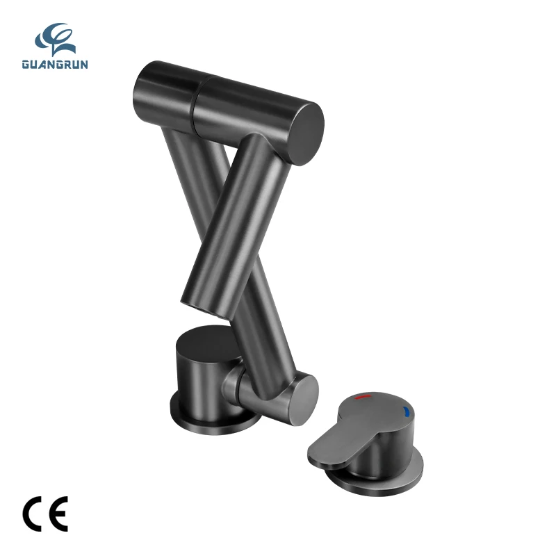 RV Accessories Single Handle Stainless Steel Lightweight Foldable Hot Cold Water Sink Faucet for Motorhome Caravan & Camper Van