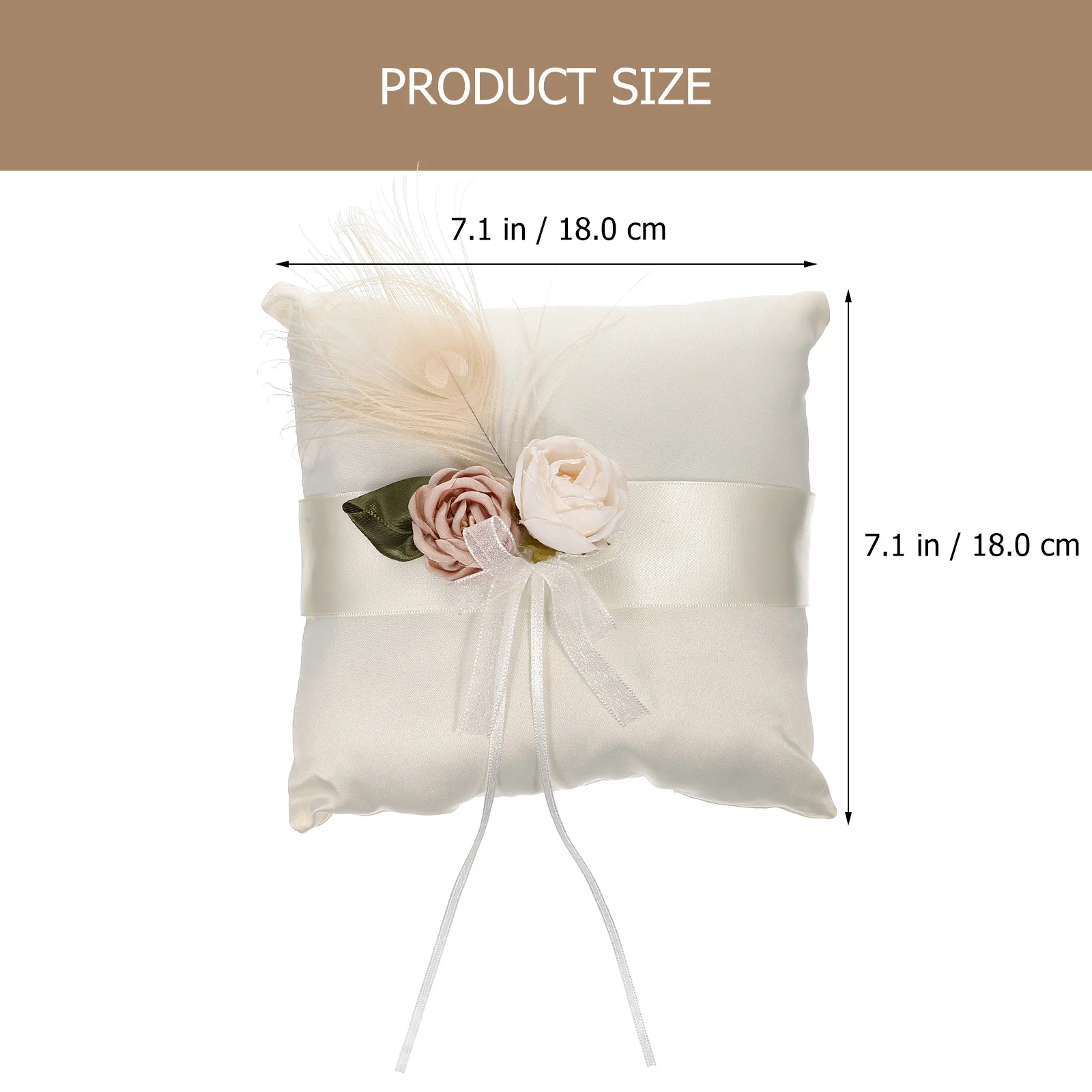 

Satin Flower Ring Pillow Wedding Ceremony Rings Cushion For Jewelry Display Modern Wedding Ring Holder Bridal Party